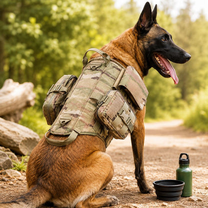K9 Tactical Dog Backpack Harness – Hike & Train