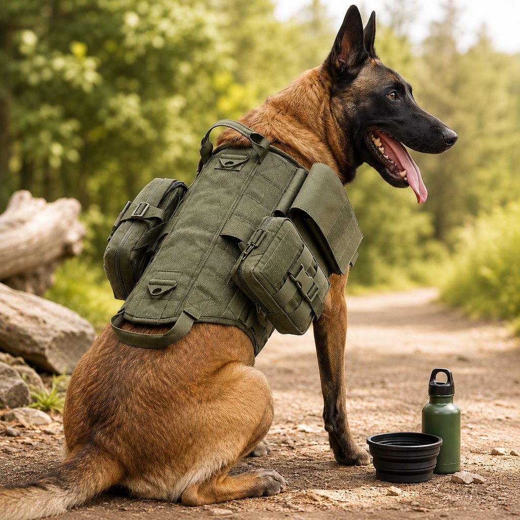 K9 Tactical Dog Backpack Harness – Hike & Train