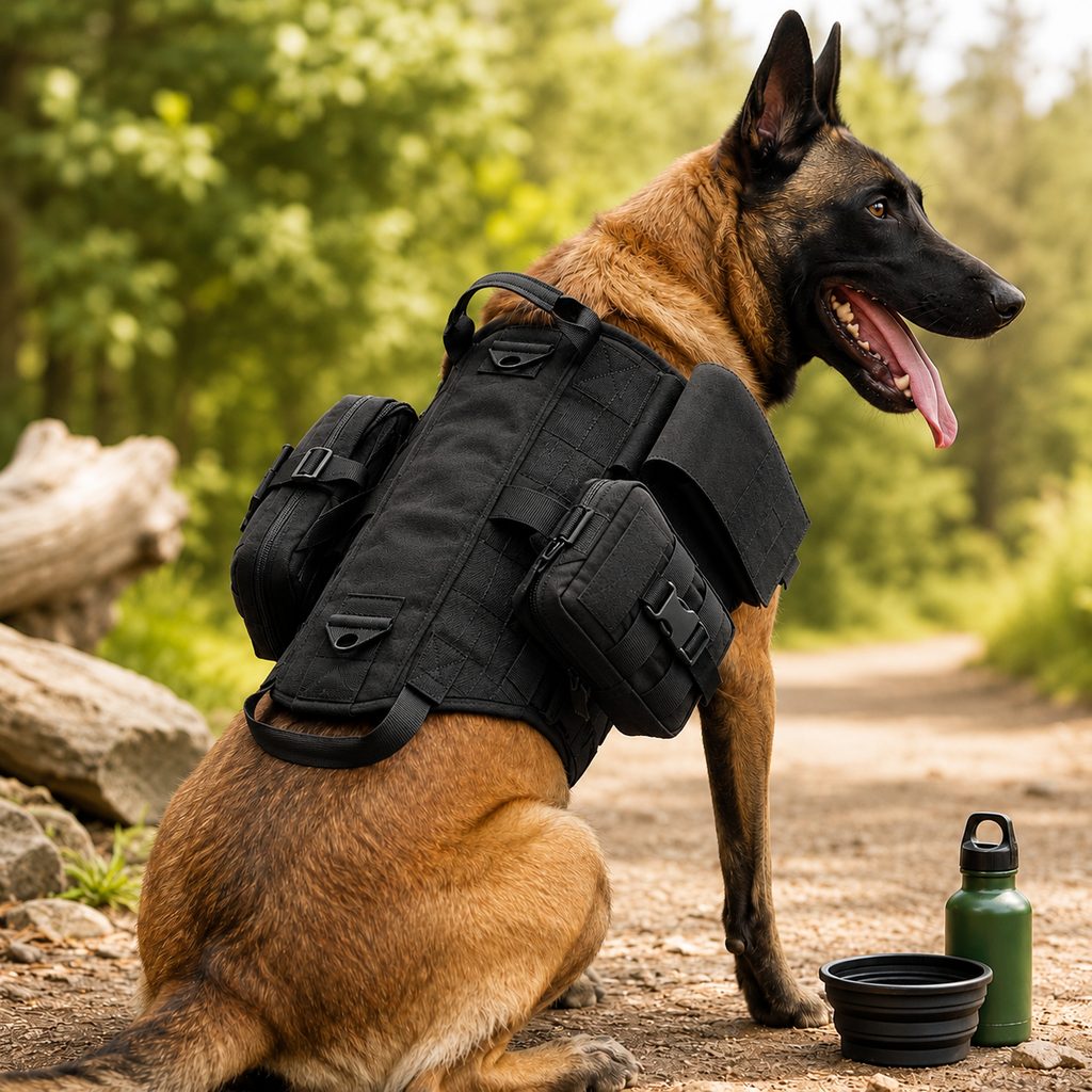 K9 Tactical Dog Backpack Harness – Hike & Train