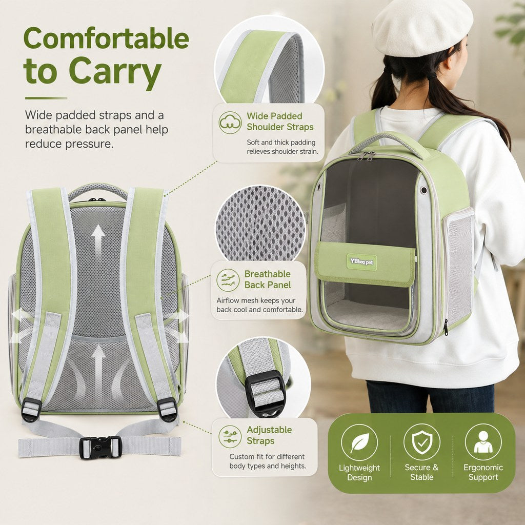 Transparent Cat Backpack Carrier – Roomy & Breathable