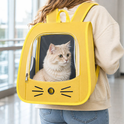 Transparent Cat Backpack Carrier – Roomy & Breathable