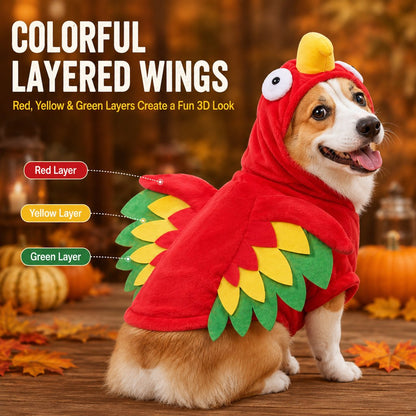 Turkey Pet Costume – One-Piece Hooded Outfit