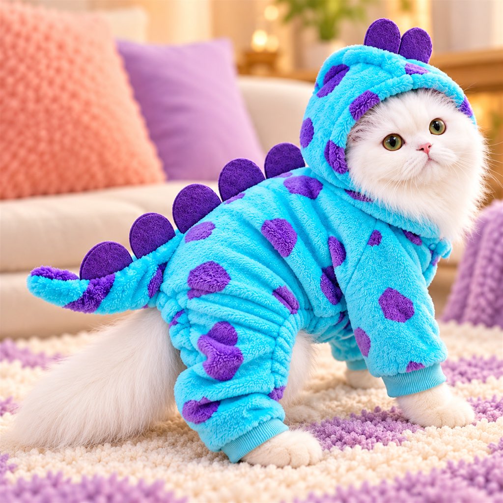 Monster Hooded Pet Onesie – Plush & Cozy