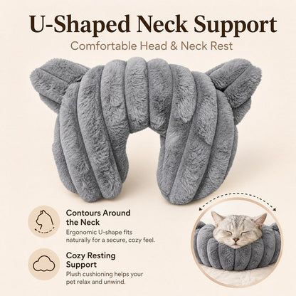 U-Shaped Pet Neck Pillow – Comfy Nap Support