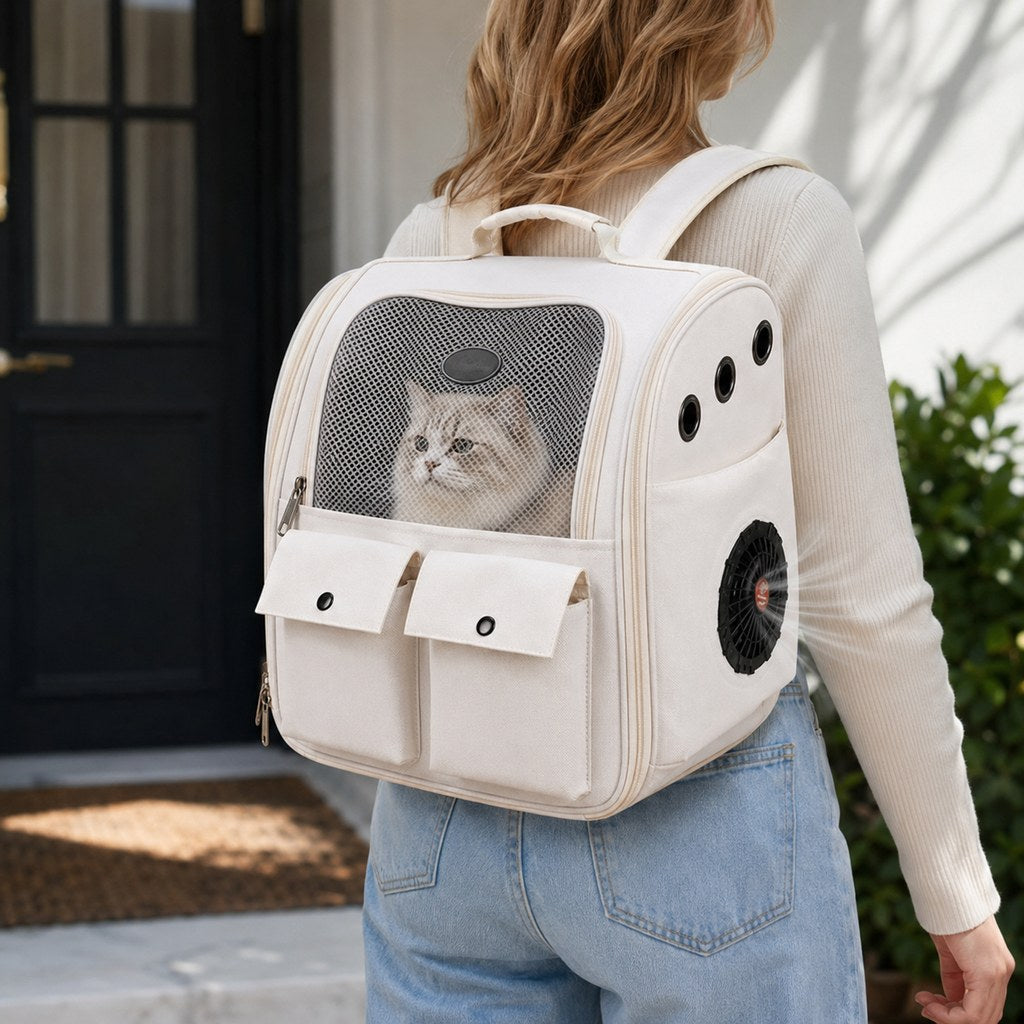 Dual-Fan Cat Carrier Backpack – Cooler, Less Stuffy Trips