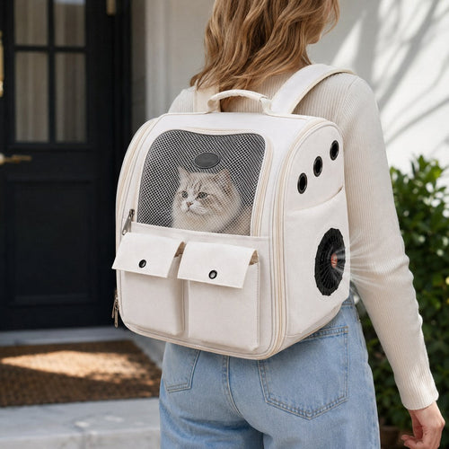 Dual-Fan Cat Carrier Backpack – Cooler, Less Stuffy Trips