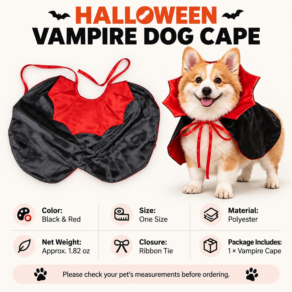 Vampire Dog Cape – Easy Halloween Costume