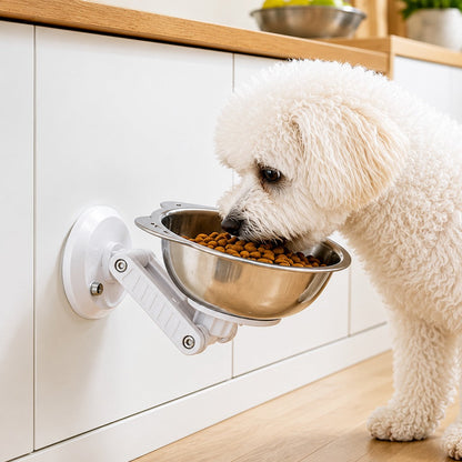 No-Drill Wall-Mounted Pet Bowl – Cleaner Floors