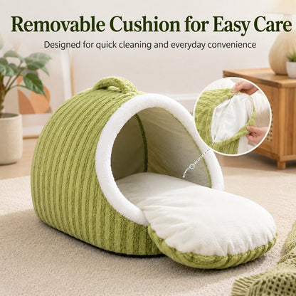 Warm Cave Dog Bed – Cozy Enclosed Winter Sleep
