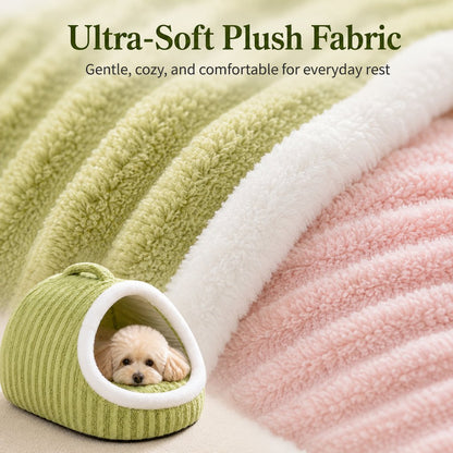 Warm Cave Dog Bed – Cozy Enclosed Winter Sleep