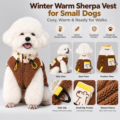 Sherpa Dog Vest – Warm with Leash D-Ring