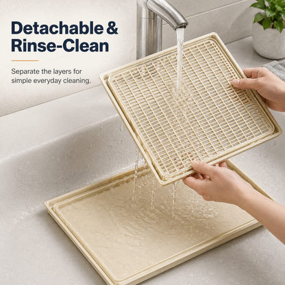 Double-Layer Cat Litter Mat – Traps Litter, Cleaner Floors