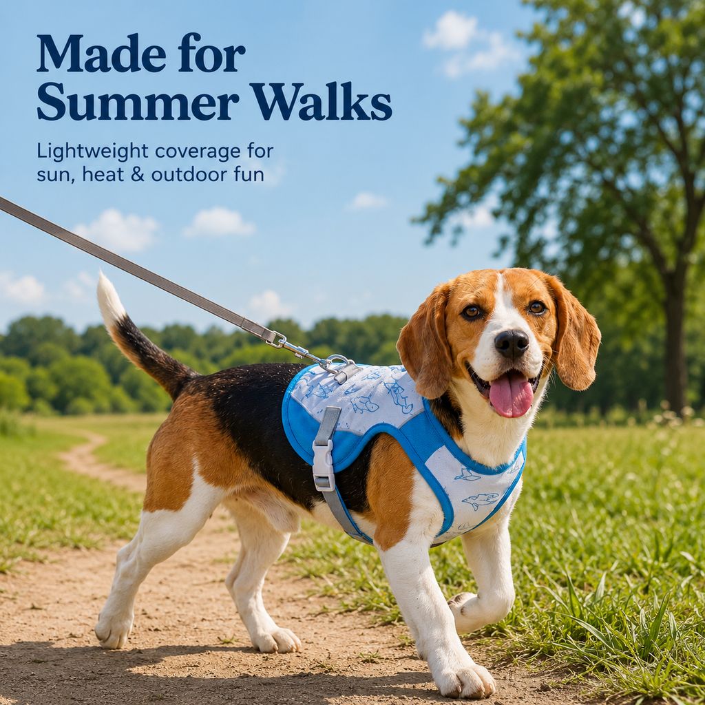 Dog Cooling Sun Vest – Water-Activated Heat Relief