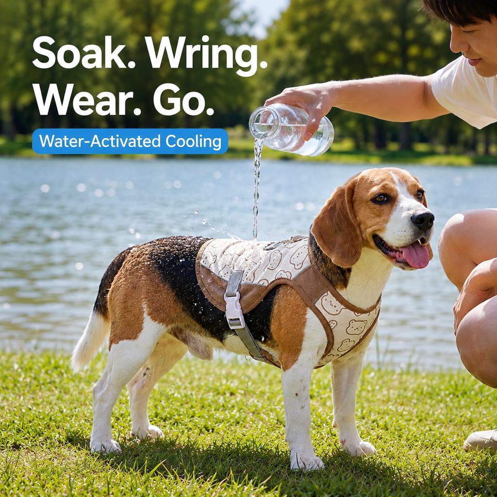 Dog Cooling Sun Vest – Water-Activated Heat Relief