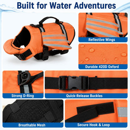 Frenchie Dog Life Jacket – Chin Float for Safe Swims