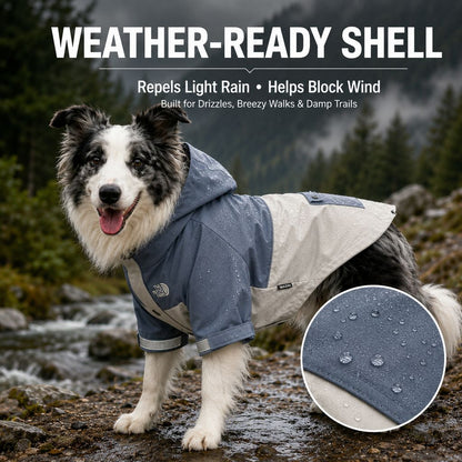 Water-Resistant Dog Windbreaker – Rain & Wind Cover