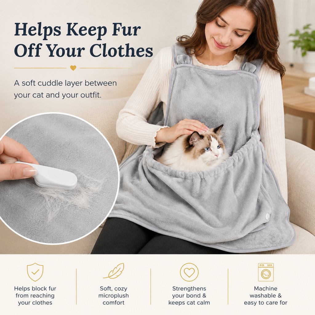 Cat Cuddle Apron – Cozy Lap Pouch, Less Fur