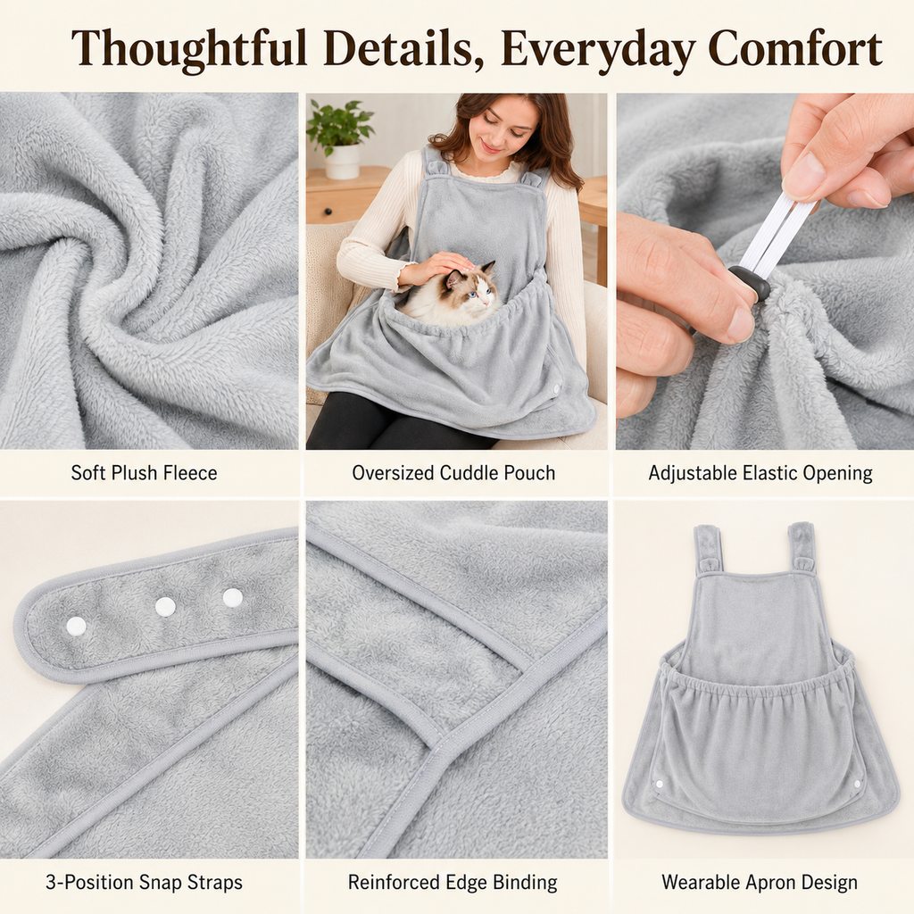 Cat Cuddle Apron – Cozy Lap Pouch, Less Fur