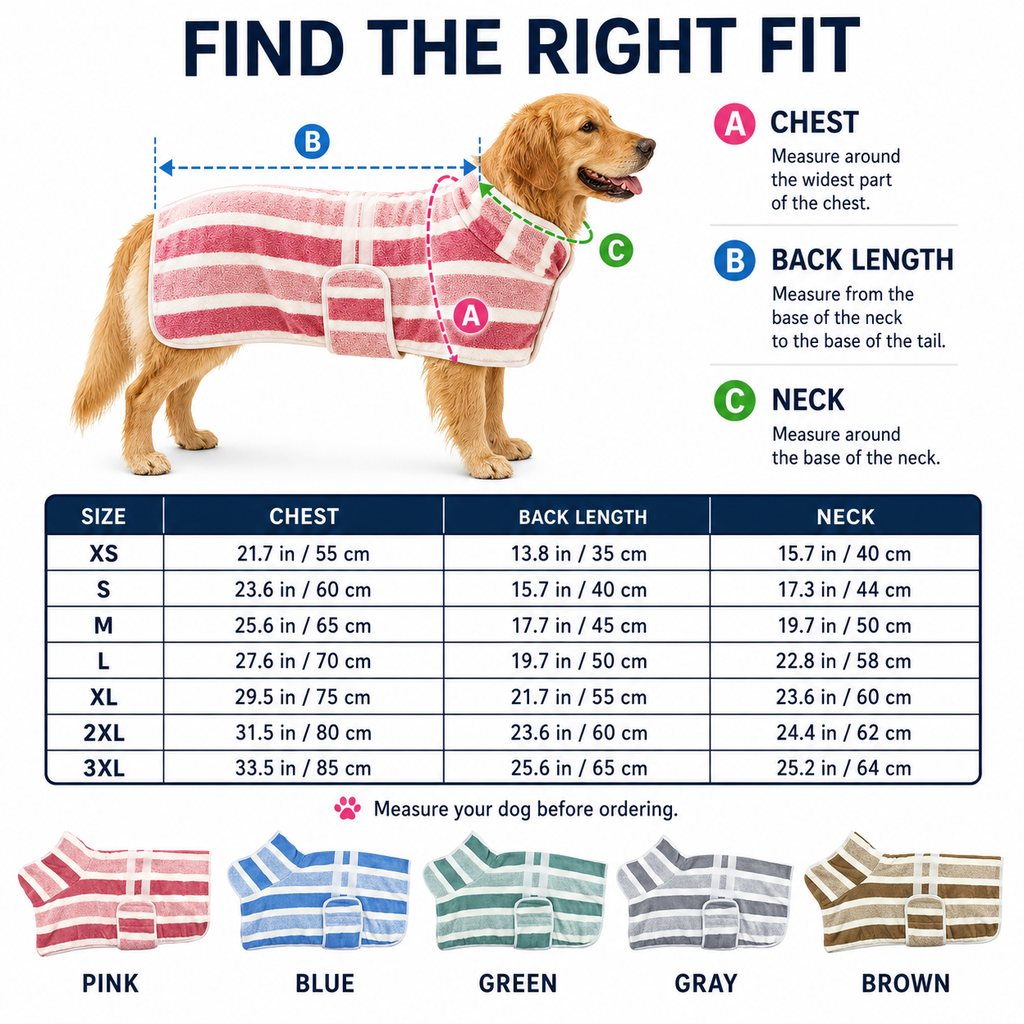 Wearable Dog Drying Towel – Hands-Free & Absorbent