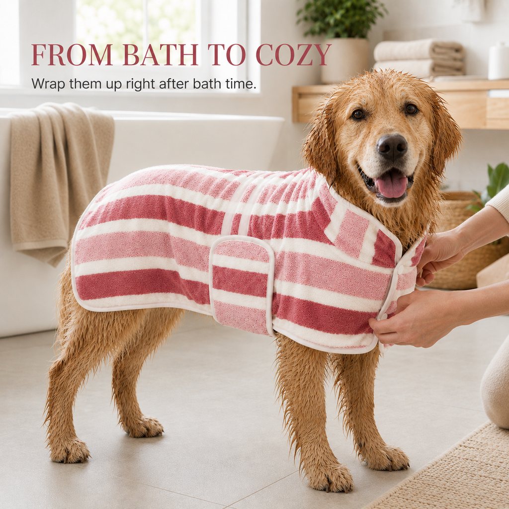 Wearable Dog Drying Towel – Hands-Free & Absorbent