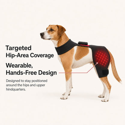 Red Light Dog Hip Wrap – Hands-Free Home Care