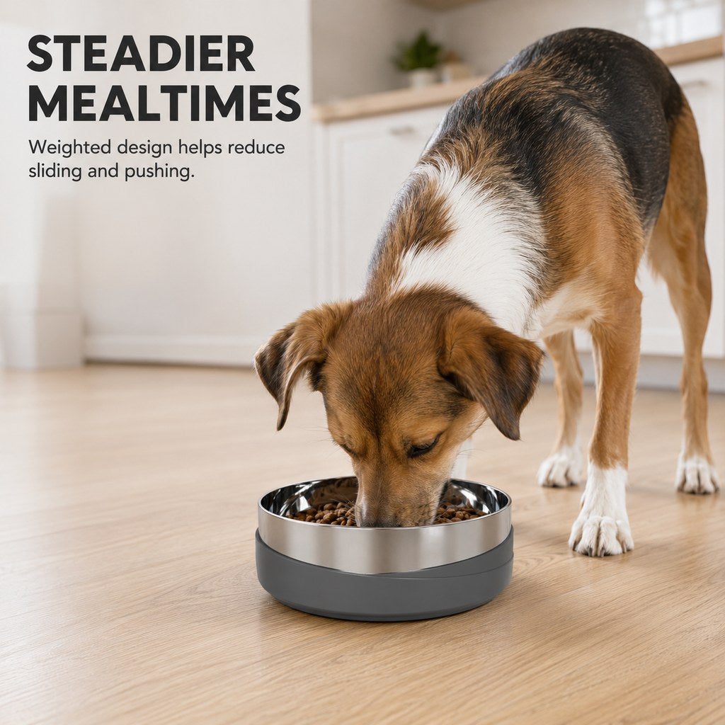 Weighted Non-Slip Pet Bowl – No Sliding or Mess