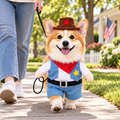 Cowboy Dog Costume – Sheriff Hat, Bandana & Arms