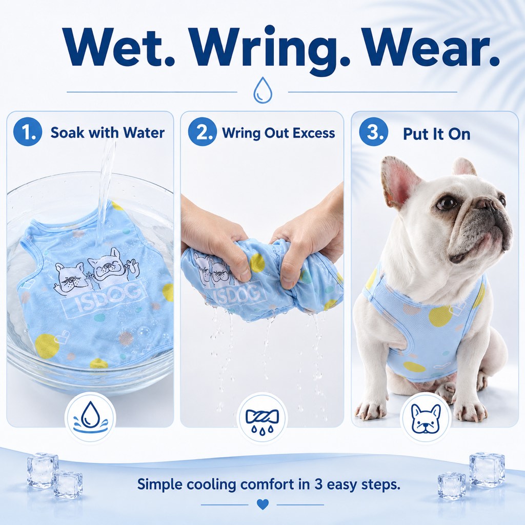 Frenchie Cooling Vest – Cooler Hot Summer Walks