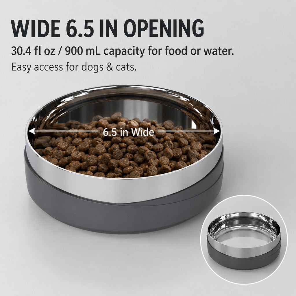 Weighted Non-Slip Pet Bowl – No Sliding or Mess
