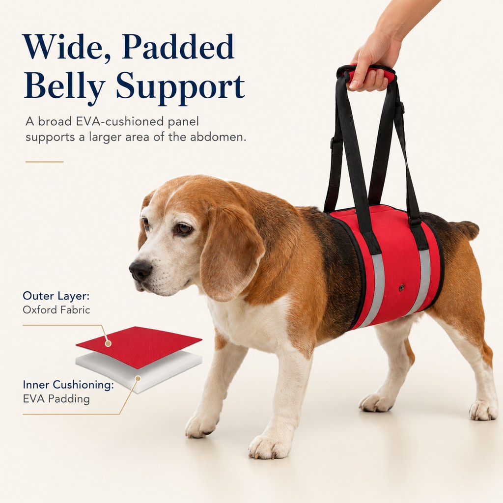 Reflective Dog Lift Sling – Belly Support for Mobility