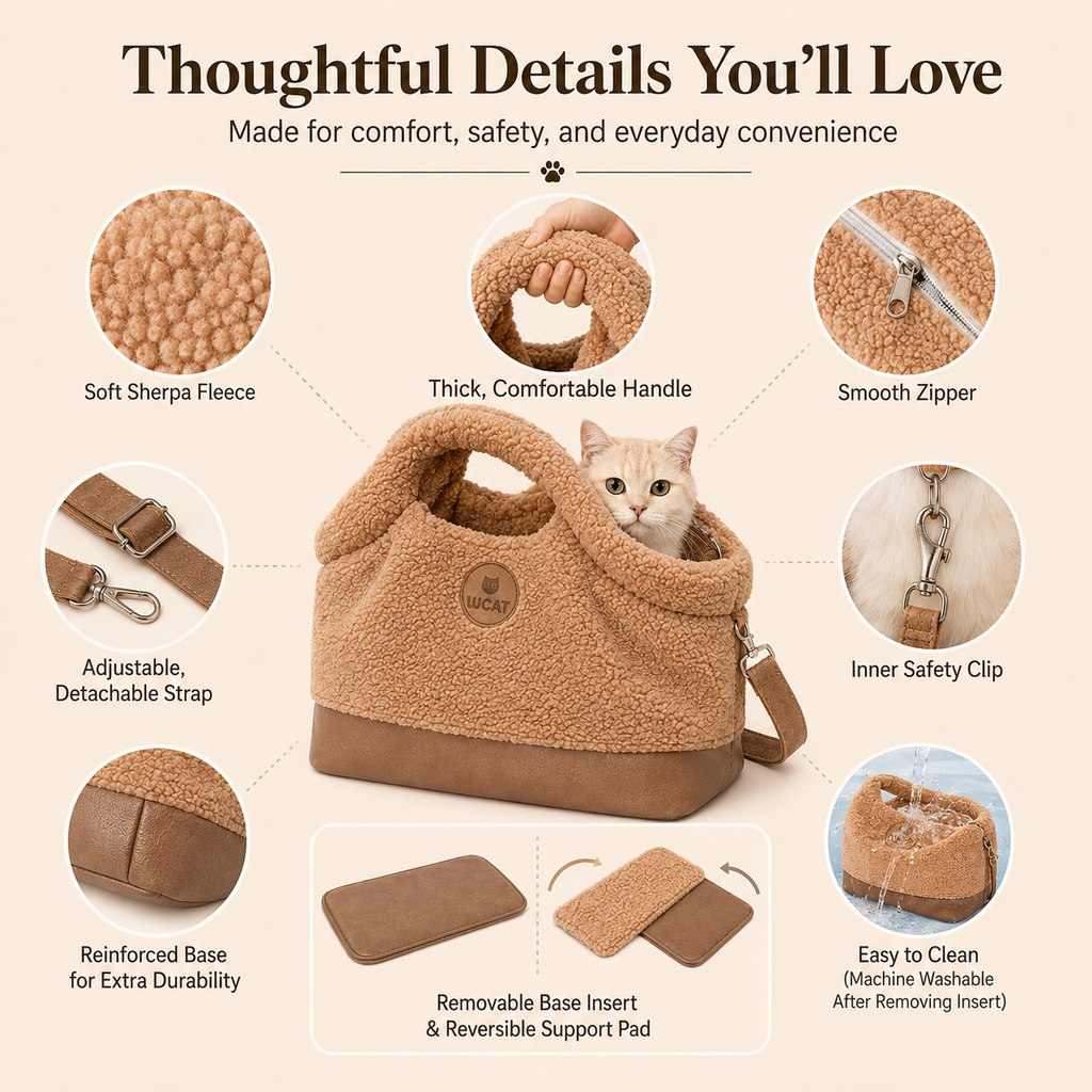 Sherpa Pet Carrier Tote – Warm & Stable
