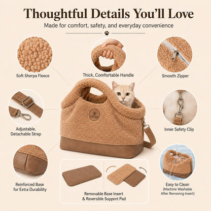Sherpa Pet Carrier Tote – Warm & Stable