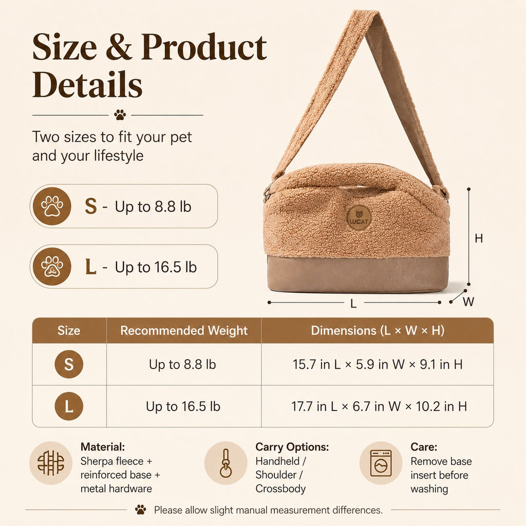 Sherpa Pet Carrier Tote – Warm & Stable