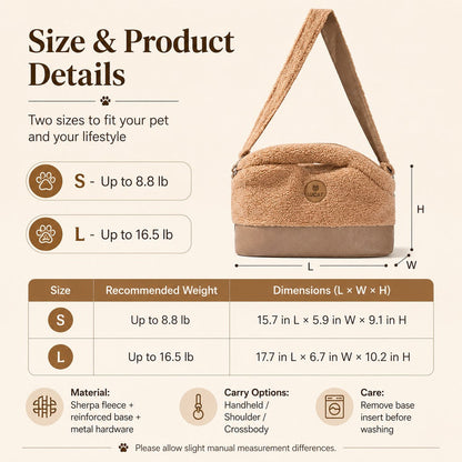 Sherpa Pet Carrier Tote – Warm & Stable