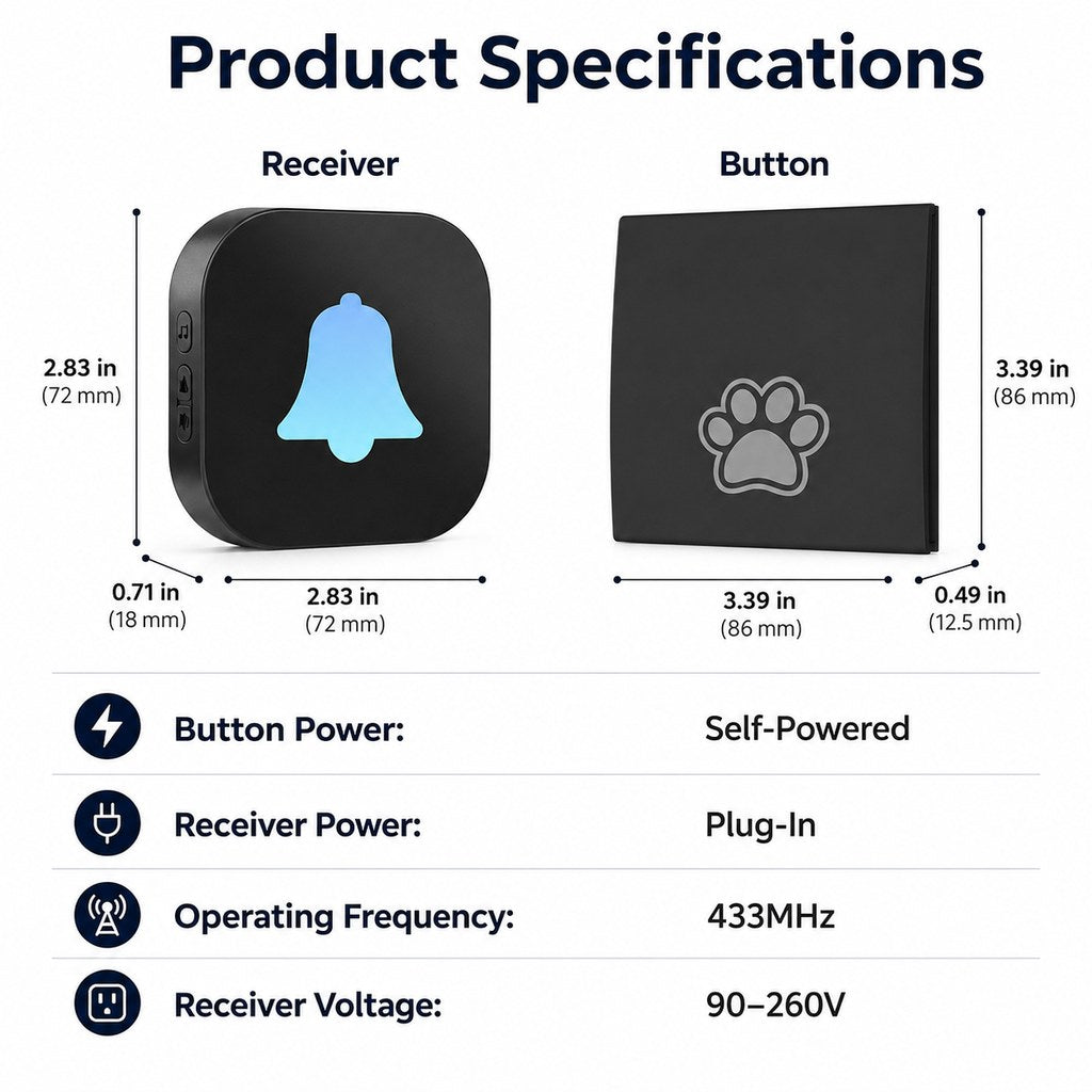 Wireless Dog Doorbell – Easy Potty Training