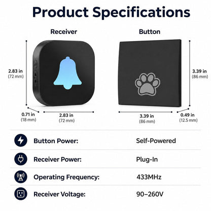 Wireless Dog Doorbell – Easy Potty Training