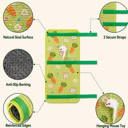 Wrap-Around Sisal Cat Scratcher – Protects Table Legs