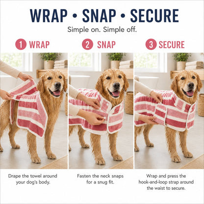 Wearable Dog Drying Towel – Hands-Free & Absorbent