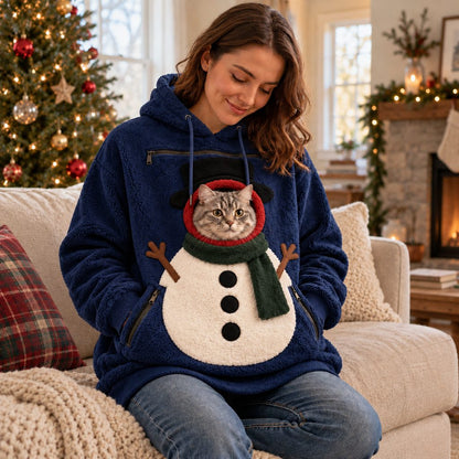 Christmas Pet Pouch Hoodie – Cozy Hands-Free Cuddles