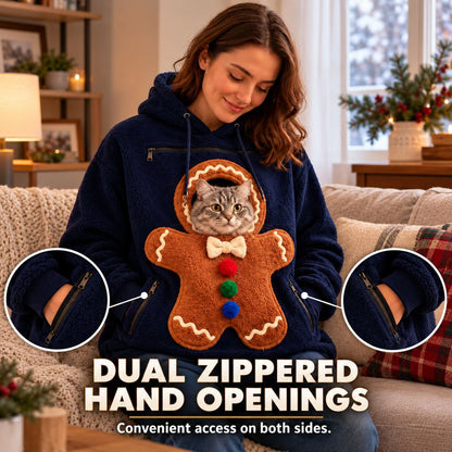 Christmas Pet Pouch Hoodie – Cozy Hands-Free Cuddles