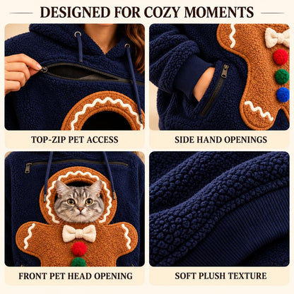 Christmas Pet Pouch Hoodie – Cozy Hands-Free Cuddles