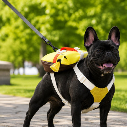 Frenchie Backpack Harness – No Neck Pulling, Carry Essentials