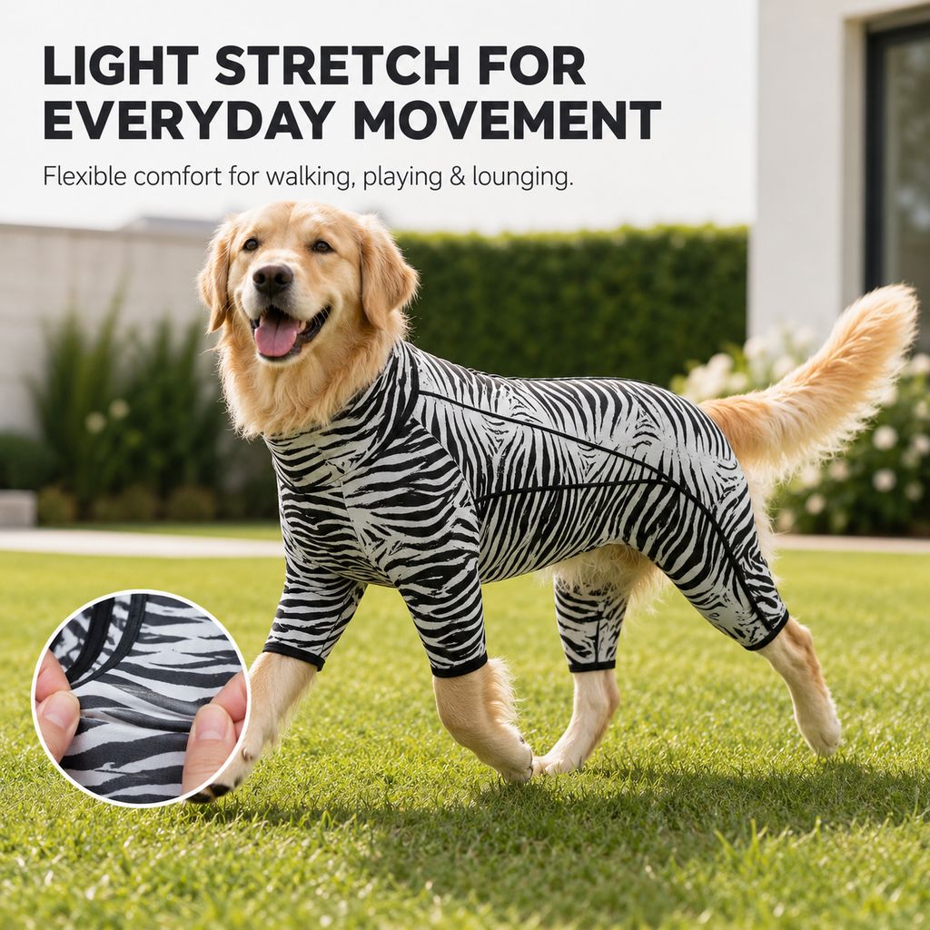 Four-Leg Dog Jumpsuit – Contains Loose Fur & Dirt
