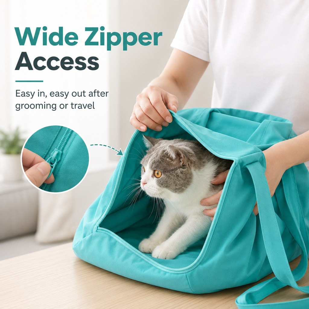 Soft Cat Grooming Bag – Scratch-Free Vet Visits & Trims