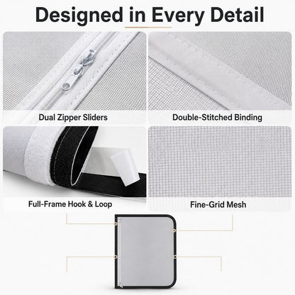 Zippered Mesh Pet Door Barrier – Keep Cats in Rooms