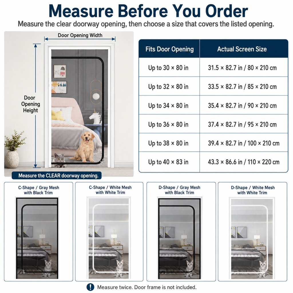 Zippered Mesh Pet Door Barrier – Keep Cats in Rooms