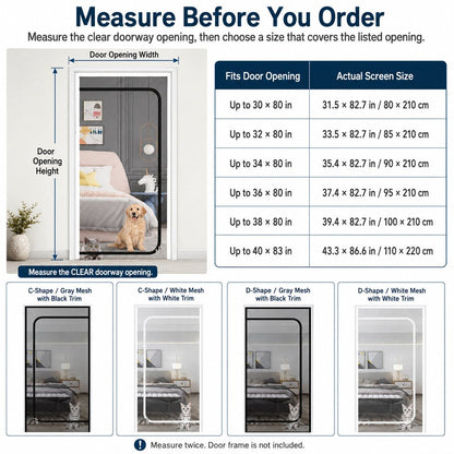 Zippered Mesh Pet Door Barrier – Keep Cats in Rooms