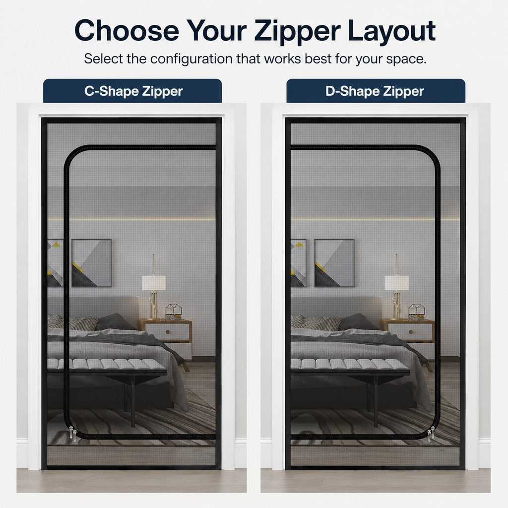 Zippered Mesh Pet Door Barrier – Keep Cats in Rooms