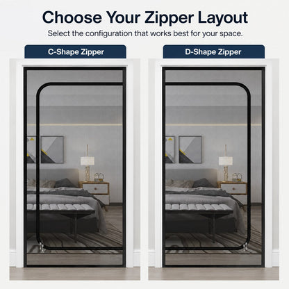 Zippered Mesh Pet Door Barrier – Keep Cats in Rooms